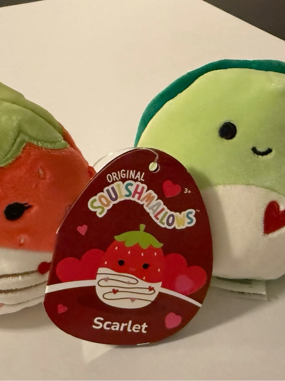Squishmallows Scarlet Strawberry Plush and Henry the Turtle Valentine’s Day